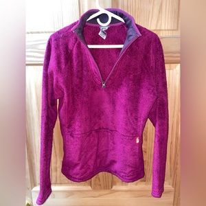 North Face quarter zip fleece, magenta